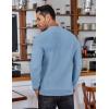 imageCOOFANDY Mens Knit Polo Shirts Long Sleeve Sweater Polo Lightweight Fashion Casual Collared T ShirtsAiry Blue