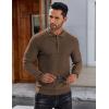 imageCOOFANDY Mens Knit Polo Shirts Long Sleeve Sweater Polo Lightweight Fashion Casual Collared T ShirtsDark Coffee