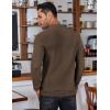 imageCOOFANDY Mens Knit Polo Shirts Long Sleeve Sweater Polo Lightweight Fashion Casual Collared T ShirtsDark Coffee
