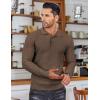 imageCOOFANDY Mens Knit Polo Shirts Long Sleeve Sweater Polo Lightweight Fashion Casual Collared T ShirtsDark Coffee
