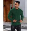 imageCOOFANDY Mens Knit Polo Shirts Long Sleeve Sweater Polo Lightweight Fashion Casual Collared T ShirtsGreen