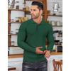 imageCOOFANDY Mens Knit Polo Shirts Long Sleeve Sweater Polo Lightweight Fashion Casual Collared T ShirtsGreen