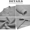 imageCOOFANDY Mens Knit Polo Shirts Long Sleeve Sweater Polo Lightweight Fashion Casual Collared T ShirtsLight Grey