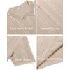 imageCOOFANDY Mens Knit Shirts Short Sleeve Button Down Polo Shirt Fashion Casual Summer Beach ShirtsClassic Apricot  White