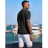 imageCOOFANDY Mens Knit Shirts Short Sleeve Button Down Polo Shirt Fashion Casual Summer Beach ShirtsClassic Black  White