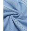 imageCOOFANDY Mens Knit Shirts Short Sleeve Button Down Polo Shirt Fashion Casual Summer Beach ShirtsClassic Light Blue  White