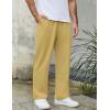 imageCOOFANDY Mens Knit Sweatpants Lightweight Open Bottom Casual Pants Drawstring Jogger Yoga Pants with PocketsLight Khaki