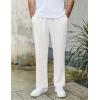 imageCOOFANDY Mens Knit Sweatpants Lightweight Open Bottom Casual Pants Drawstring Jogger Yoga Pants with PocketsWhite