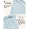 imageCOOFANDY Mens Linen Casual Pants Lightweight Drawstring Beach Pants Elastic Waist Yoga Summer TrousersSky Blue