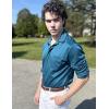 imageCOOFANDY Mens Long Sleeve Wrinkle Free Shirts Casual Button Down Shirts Untucked Dress ShirtLake Blue