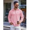 imageCOOFANDY Mens Long Sleeve Wrinkle Free Shirts Casual Button Down Shirts Untucked Dress ShirtPink