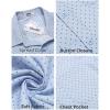 imageCOOFANDY Mens Short Sleeve Casual Button Down Shirts Summer Untucked Dress Shirts with PocketBlack Dotblue
