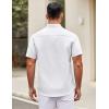 imageCOOFANDY Mens Short Sleeve Casual Button Down Shirts Summer Untucked Dress Shirts with PocketBlack Dotwhite