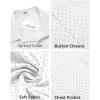 imageCOOFANDY Mens Short Sleeve Casual Button Down Shirts Summer Untucked Dress Shirts with PocketBlack Dotwhite