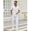 imageCOOFANDY Mens Short Sleeve Casual Button Down Shirts Summer Untucked Dress Shirts with PocketBlue Dotwhite