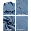imageCOOFANDY Mens Short Sleeve Casual Button Down Shirts Summer Untucked Dress Shirts with PocketCaptain Blue