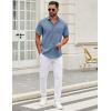 imageCOOFANDY Mens Short Sleeve Casual Button Down Shirts Summer Untucked Dress Shirts with PocketCaptain Blue