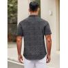 imageCOOFANDY Mens Short Sleeve Casual Button Down Shirts Summer Untucked Dress Shirts with PocketGeometry Black