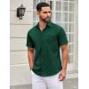 imageCOOFANDY Mens Short Sleeve Casual Button Down Shirts Summer Untucked Dress Shirts with PocketPonderosa Pine