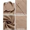 imageCOOFANDY Mens Short Sleeve Casual Button Down Shirts Summer Untucked Dress Shirts with PocketSesame