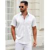 imageCOOFANDY Mens Short Sleeve Casual Button Down Shirts Summer Untucked Dress Shirts with PocketShark Patternwhite