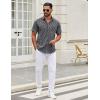 imageCOOFANDY Mens Short Sleeve Casual Button Down Shirts Summer Untucked Dress Shirts with PocketWhite Floralblack