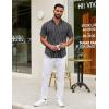 imageCOOFANDY Mens Short Sleeve Casual Button Down Shirts Summer Untucked Dress Shirts with PocketWhite Stripeblack