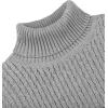 imageCOOFANDY Mens Slim Fit Turtleneck Sweater Casual Knitted Twisted Pullover Solid SweatersBlackGray Stripes