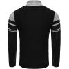 imageCOOFANDY Mens Slim Fit Turtleneck Sweater Casual Knitted Twisted Pullover Solid SweatersBlackGray Stripes