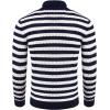 imageCOOFANDY Mens Slim Fit Turtleneck Sweater Casual Knitted Twisted Pullover Solid SweatersBlueWhite Stripes