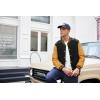 imageCOOFANDY Mens Varsity Jacket Casual Leather Sleeve Baseball Letterman Bomber Jacket CoatBlackyellow