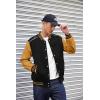imageCOOFANDY Mens Varsity Jacket Casual Leather Sleeve Baseball Letterman Bomber Jacket CoatBlackyellow