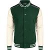 imageCOOFANDY Mens Varsity Jacket Casual Leather Sleeve Baseball Letterman Bomber Jacket CoatDark Green