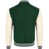 imageCOOFANDY Mens Varsity Jacket Casual Leather Sleeve Baseball Letterman Bomber Jacket CoatDark Green