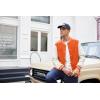 imageCOOFANDY Mens Varsity Jacket Casual Leather Sleeve Baseball Letterman Bomber Jacket CoatOrange