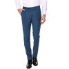 imageCOOFANDY Mens Classic Fit Flat Front Dress Pants No Iron Premium Casual Pants Expandable Waist Suit PantsBlue