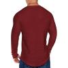 imageCOOFANDY Men 2 Pack Muscle Fitted T Shirt Gym Workout Athletic Long Sleeves TeeTrue Red