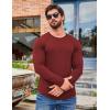 imageCOOFANDY Men 2 Pack Muscle Fitted T Shirt Gym Workout Athletic Long Sleeves TeeTrue Red