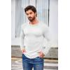 imageCOOFANDY Men 2 Pack Muscle Fitted T Shirt Gym Workout Athletic Long Sleeves TeeWhite
