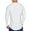 imageCOOFANDY Men 2 Pack Muscle Fitted T Shirt Gym Workout Athletic Long Sleeves TeeWhite