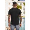 imageCOOFANDY Men Casual Henley Shirt Short Sleeve Summer Basic T Shirt Pocket Soild Button Tee TopBlack