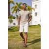 imageCOOFANDY Men Casual Henley Shirt Short Sleeve Summer Basic T Shirt Pocket Soild Button Tee TopCoffee1