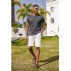 imageCOOFANDY Men Casual Henley Shirt Short Sleeve Summer Basic T Shirt Pocket Soild Button Tee TopDark Gray1