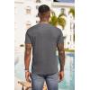imageCOOFANDY Men Casual Henley Shirt Short Sleeve Summer Basic T Shirt Pocket Soild Button Tee TopDark Gray1
