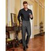 imageCOOFANDY Men Classic Fit Dress Pant Casual Flat Front Pant Expandable Waist Suit PantDark Grey