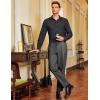 imageCOOFANDY Men Classic Fit Dress Pant Casual Flat Front Pant Expandable Waist Suit PantDark Grey