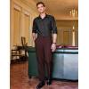 imageCOOFANDY Men Classic Fit Dress Pant Casual Flat Front Pant Expandable Waist Suit PantMaroon Red