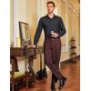 imageCOOFANDY Men Classic Fit Dress Pant Casual Flat Front Pant Expandable Waist Suit PantMaroon Red