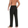 imageCOOFANDY Men Cotton Yoga Pants Casual Sweatpants Jogger Open Bottom Lounge Pants with Pockets2 Pack BlackNavy Blue
