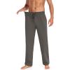 imageCOOFANDY Men Cotton Yoga Pants Casual Sweatpants Jogger Open Bottom Lounge Pants with PocketsDark Gray